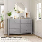 Commode de chambre à 6 tiroirs, moderne, en MDF