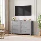 Commode de chambre à 6 tiroirs, moderne, en MDF