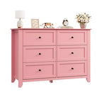 Commode de chambre à 6 tiroirs, moderne, en MDF