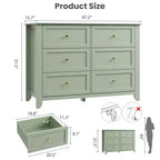 Commode de chambre à 6 tiroirs, moderne, en MDF