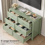 Commode de chambre à 6 tiroirs, moderne, en MDF