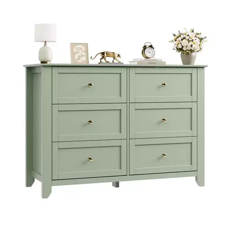 Commode de chambre à 6 tiroirs, moderne, en MDF