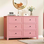 Commode de chambre à 6 tiroirs, moderne, en MDF