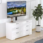 Meuble TV avec support et 6 tiroirs de rangement
