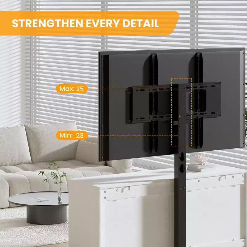 Meuble TV avec support et 6 tiroirs de rangement
