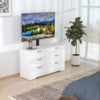 Meuble TV avec support et 6 tiroirs de rangement
