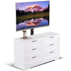 Meuble TV avec support et 6 tiroirs de rangement