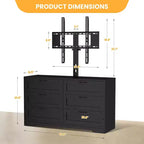 Meuble TV avec support et 6 tiroirs de rangement