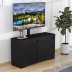 Meuble TV avec support et 6 tiroirs de rangement