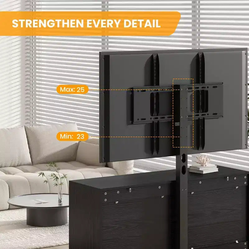 Meuble TV avec support et 6 tiroirs de rangement