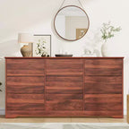 Commode haute et profonde moderne à 9 tiroirs en bois