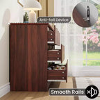 Commode haute et profonde moderne à 9 tiroirs en bois