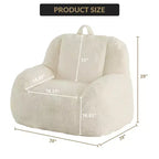 Fauteuil poire en fausse fourrure moelleuse pour adultes, grand canapé de sol rempli
