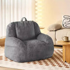 Fauteuil poire en fausse fourrure moelleuse pour adultes, grand canapé de sol rempli