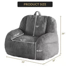 Fauteuil poire en fausse fourrure moelleuse pour adultes, grand canapé de sol rempli