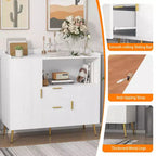 Meuble Buffet Bahut Armoire de Rangement avec Tiroirs Étagères