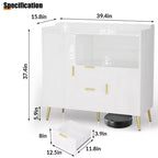 Meuble Buffet Bahut Armoire de Rangement avec Tiroirs Étagères