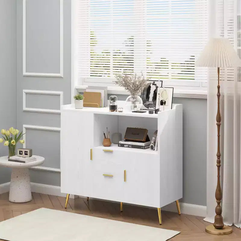 Meuble Buffet Bahut Armoire de Rangement avec Tiroirs Étagères