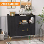 Meuble Buffet Bahut Armoire de Rangement avec Tiroirs Étagères