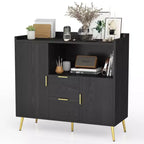 2 pack Buffet Cabinet 40 in Sideboard Storage Cabinet with Drawers Shelves & Doors Modern Wood Coffee Bar Station