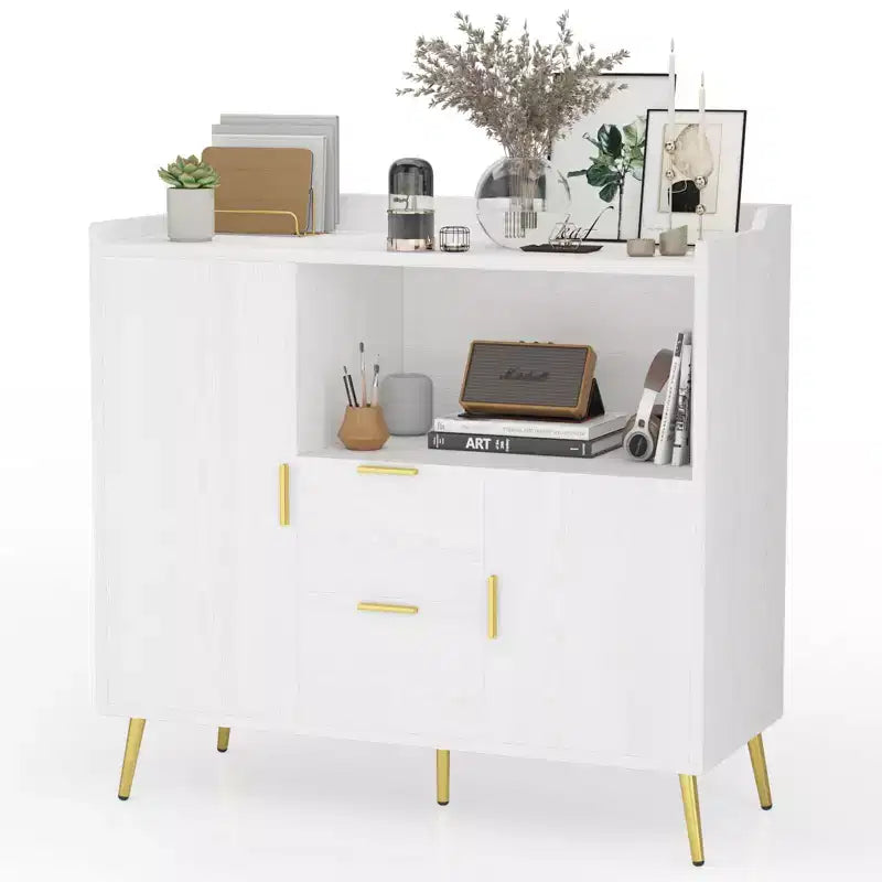 Meuble Buffet Bahut Armoire de Rangement avec Tiroirs Étagères