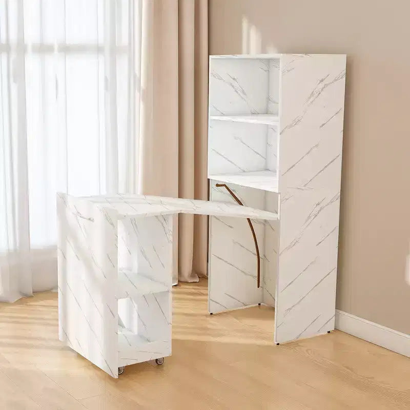 Coiffeuse Compacte avec Miroir LED 2 Grands Tiroirs 3 Modes d'Éclairage
