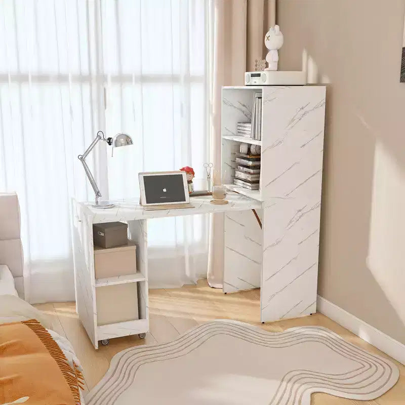 Coiffeuse Compacte avec Miroir LED 2 Grands Tiroirs 3 Modes d'Éclairage