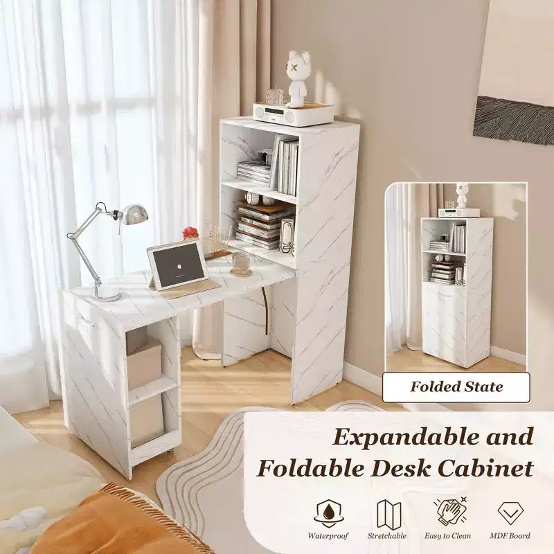 Coiffeuse Compacte avec Miroir LED 2 Grands Tiroirs 3 Modes d'Éclairage