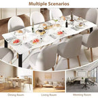 Table de salle à manger Wave Edge - Plateau MDF avec cadre métallique