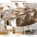 Table de salle à manger Wave Edge - Plateau MDF avec cadre métallique