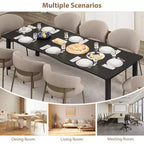 Table de salle à manger Wave Edge - Plateau MDF avec cadre métallique