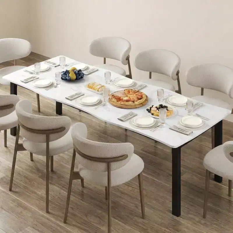 Table de salle à manger Wave Edge - Plateau MDF avec cadre métallique