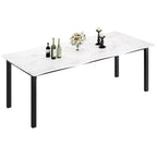 Table de salle à manger Wave Edge - Plateau MDF avec cadre métallique