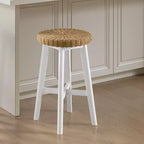 Alaterre Furniture 24in Round Bar Stool White