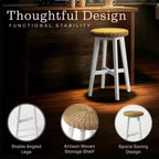 Tabouret de bar rond blanc
