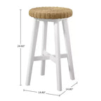 Tabouret de bar rond blanc