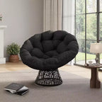 Fauteuil Papasan ergonomique en osier avec coussin en tissu doux ultra épais