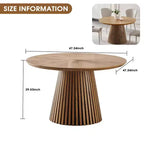 Table à manger ronde sur pied moderne Table de cuisine multifonctionnelle