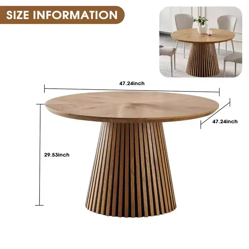 Table à manger ronde sur pied moderne Table de cuisine multifonctionnelle