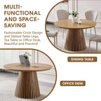 Table à manger ronde sur pied moderne Table de cuisine multifonctionnelle