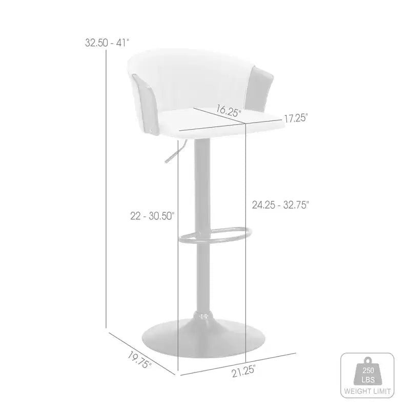 Tabouret de bar pivotant, réglable, en bois et similicuir