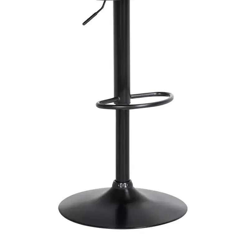 Tabouret de bar pivotant, réglable, en bois et similicuir