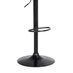 Tabouret de bar pivotant, réglable, en bois et similicuir