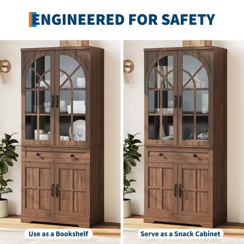 Armoire de cuisine autoportante de style ferme pour garde-manger