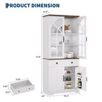 Armoire de cuisine autoportante de style ferme pour garde-manger