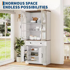 Armoire de cuisine autoportante de style ferme pour garde-manger
