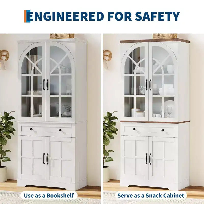 Armoire de cuisine autoportante de style ferme pour garde-manger