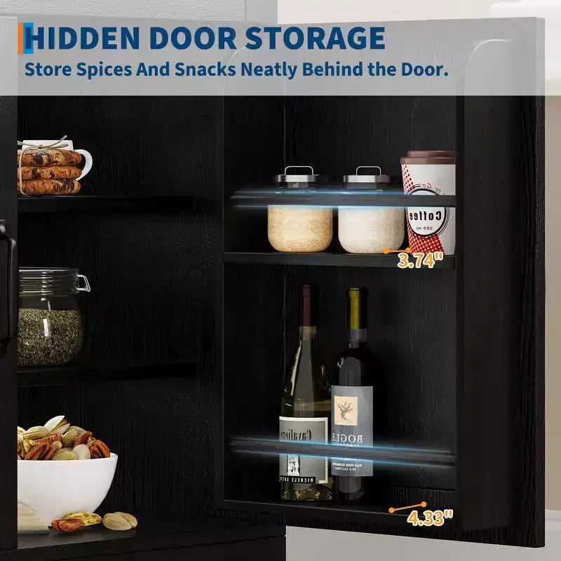 Armoire de cuisine autoportante de style ferme pour garde-manger