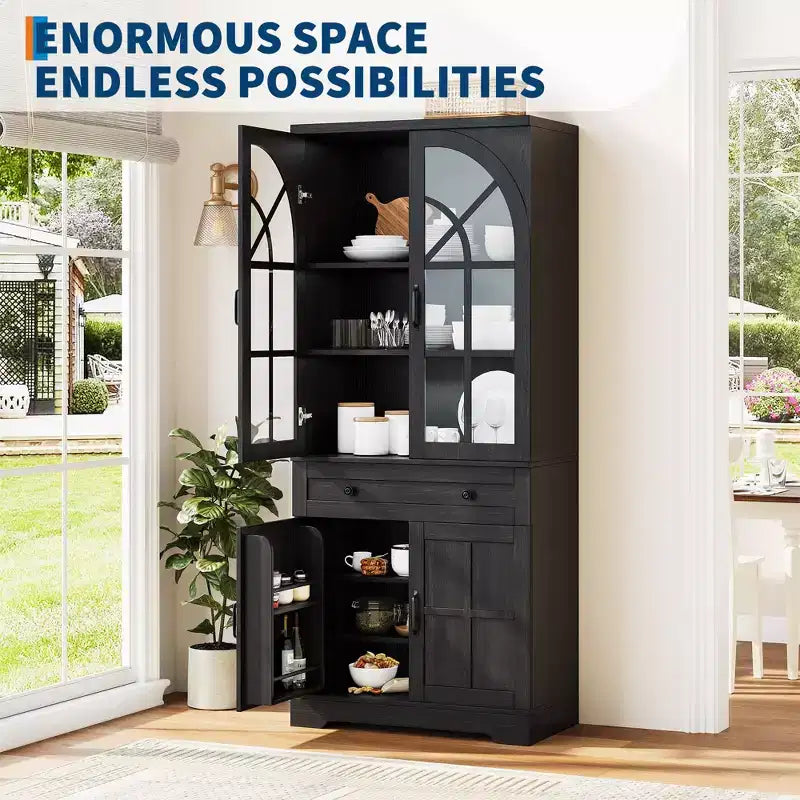 Armoire de cuisine autoportante de style ferme pour garde-manger