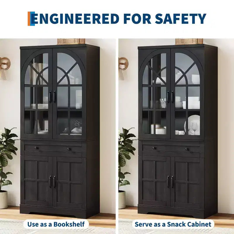 Armoire de cuisine autoportante de style ferme pour garde-manger